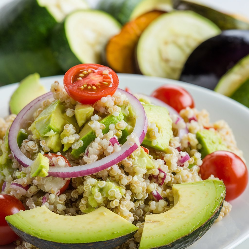 a-photo-of-a-meal-consisting-of-a-quinoa-salad-wit-Il42CYsLQFibOj3YwsdnYA-k6wbza9NQqeAITPawYFUog